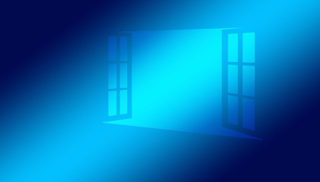 window open blue operating system 1231891